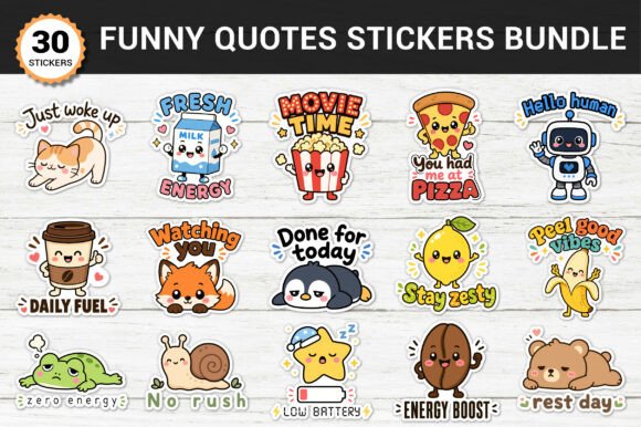 Download Funny Quotes Stickers Bundle - Funny Collection