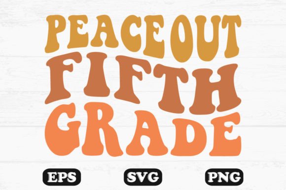 Download Peace out Fifth Grade Retro Wavy Design - Peace Collection
