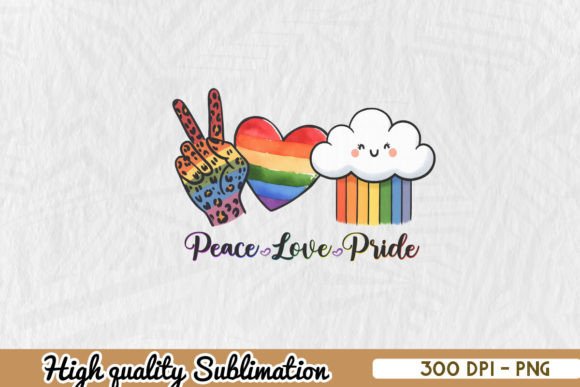 Download Peace Love Pride LGBT Sublimation PNG - Peace Collection