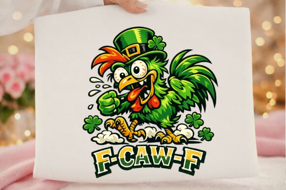 Download F-CAW-F Funny St Patrick’s Rooster Png - Funny Collection